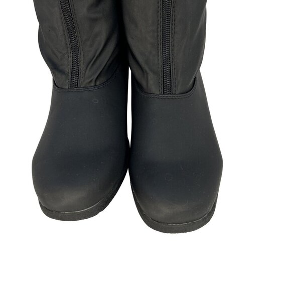 Judith Sport Faux Fur Lined Black Winter Snow Boots Womens 9M Snowflake Design - Picture 4 of 16